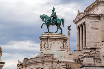 Fototapeta na wymiar Il Vittoraino, monument to Victor Emmanuel, Rome