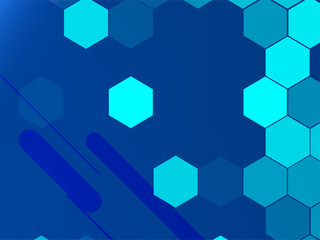 Blue geometric abstract background
