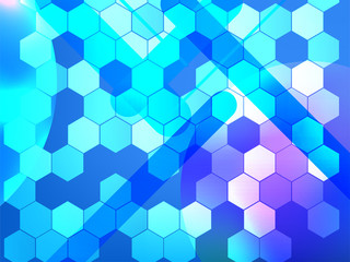 Obraz na płótnie Canvas Blue geometric abstract background