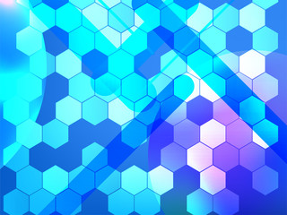 Blue geometric abstract background