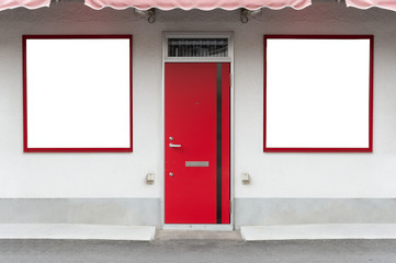 Shop Boutique Store Front with Big Window and Place for Name