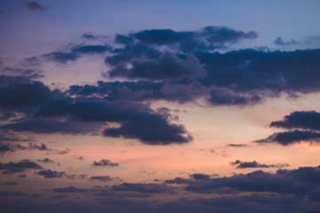 sunset sky with clouds