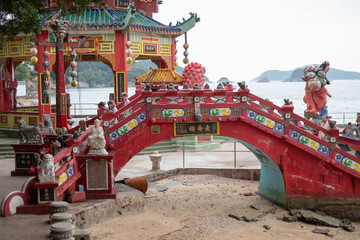Hong Kong, Apirl 17, 2019, Longevity Bridge at Tin Hau Temple, Repluse Bay, Hong Kong.