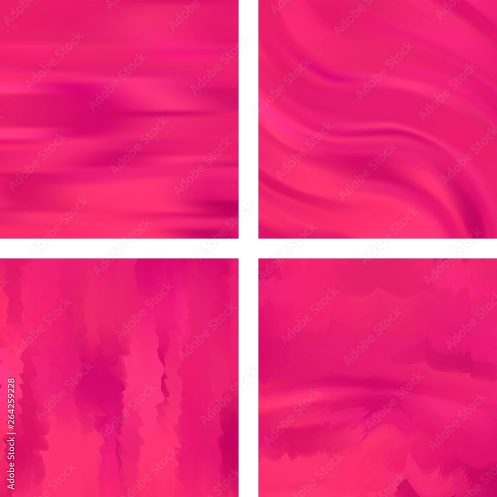 Poster set with pink abstract blurred backgrounds. vector illustration. modern geometrical backdrop. abstra