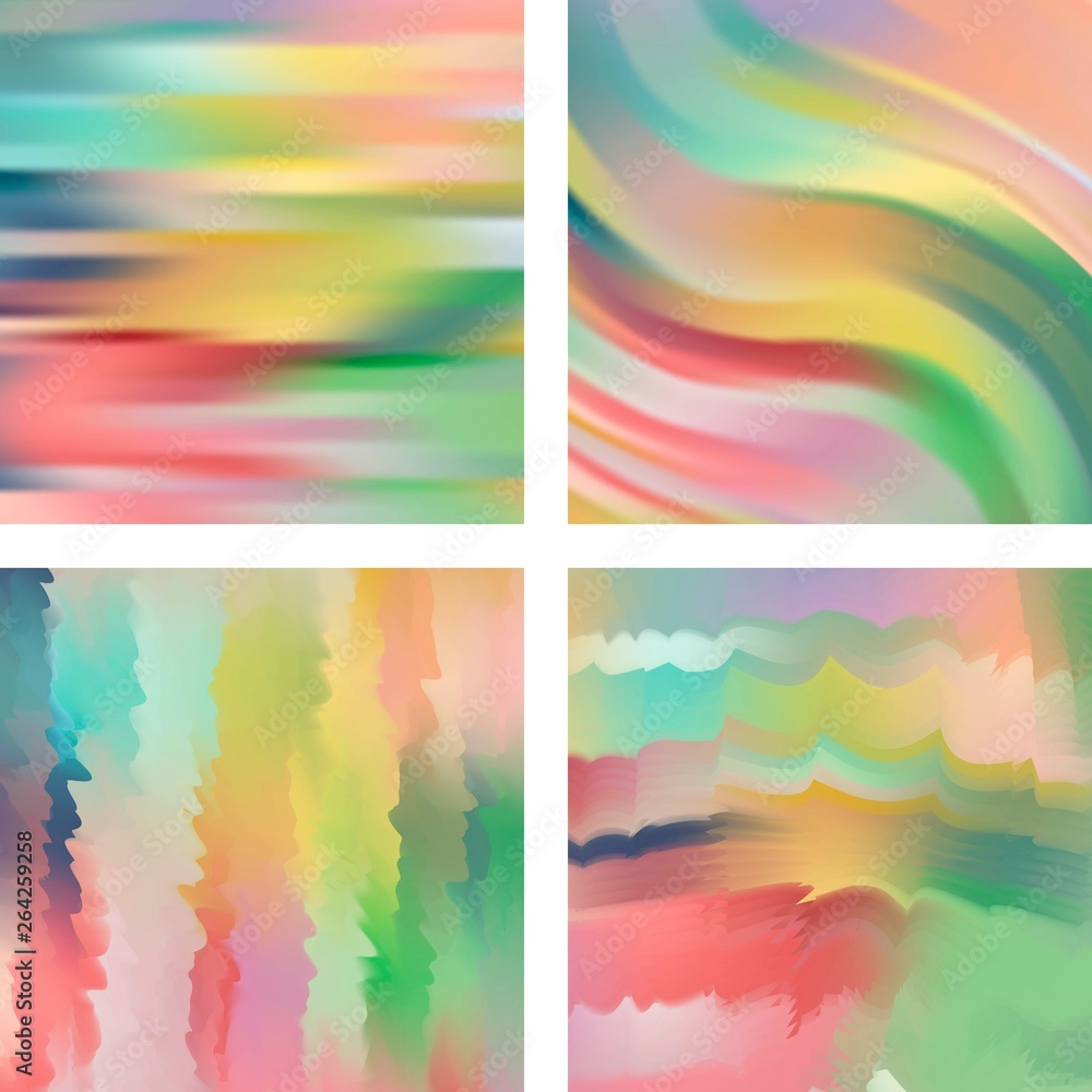Aufkleber set with colorful abstract blurred backgrounds. vector illustration. modern geometrical backdrop. ab