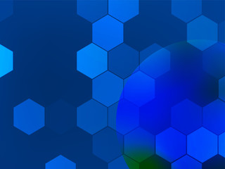 Fototapeta na wymiar Blue geometric abstract background