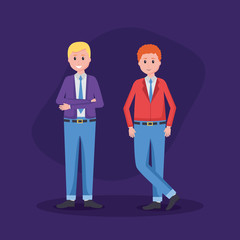 Naklejka premium men employee office