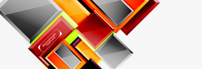 Minimal square banner abstract background