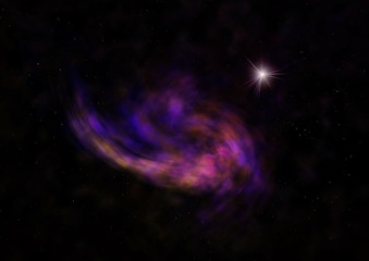 Fototapeta premium Small part of an infinite star field. 3D rendering