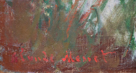 Claude Monet's signature - obrazy, fototapety, plakaty