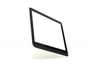 Modern black tablet pc isolated on white with clipping path