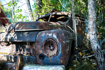 abandoned old car