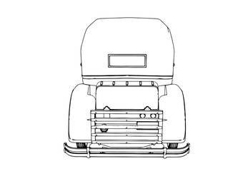 old car sketch vector