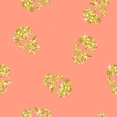 Glitter shining skulls seamless carnival pattern