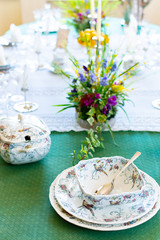 Beautiful Antique Cups of nice table setting