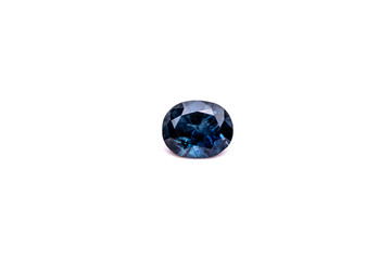 Sapphire Gemstone on White Background