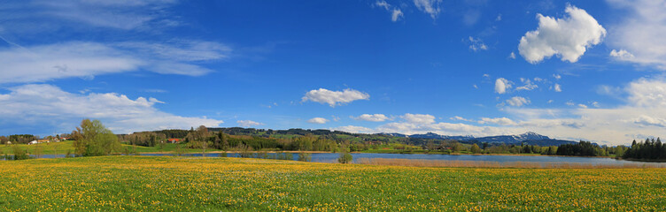 Öschlesee - Sulzberg - Kempten - Frühling -  Allgäu - Panorama