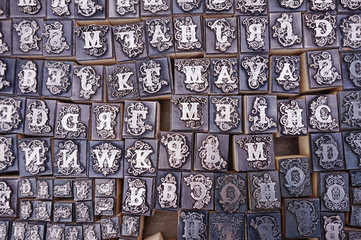 Sellos de letras en el mercado de Portobello, Londres