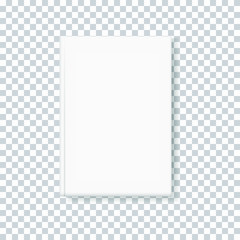 Blank white book or magazine cover