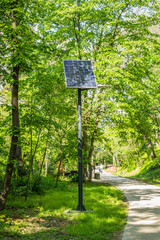 Solar panels are a public park near the city of Novi Sad