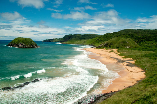 Beautiful View of Praia de Leao (Lion Beach) in Fernando de Noronha Brazil, in the State of Pernambuco Brazil