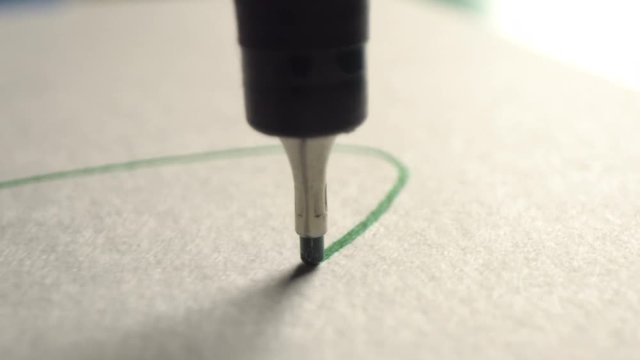Plotter draws abstract calligraphic patterns