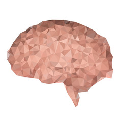 Abstract low polygon of human brain