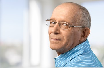 Handsome senior man standing