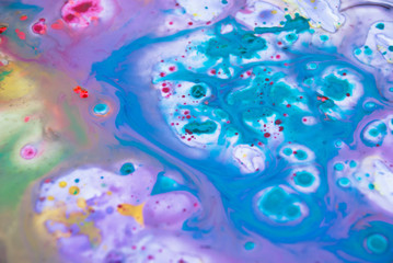 Fluid art  purple  blue color background. Liquid acrylic paint backdrop decorative.