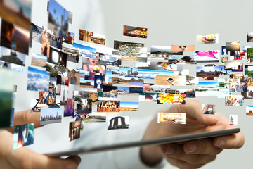 Internet broadband and multimedia streaming entertainment - obrazy, fototapety, plakaty