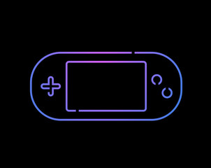 portable video console flat illustration