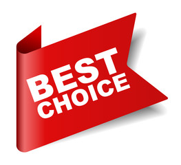 red vector banner best choice