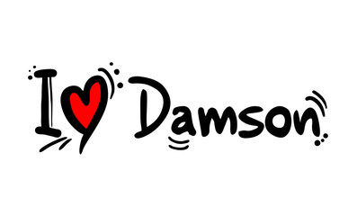 Damson fruit love message