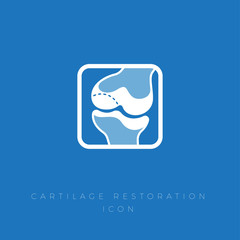 Restoration of cartilage. Treatment of the joint and bones. Joint with a restored arthritis area.