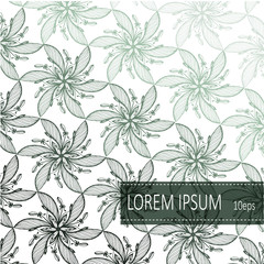 Floral Pattern background vector. For Invitation cards decoration,  wrapping, textiles, paper.