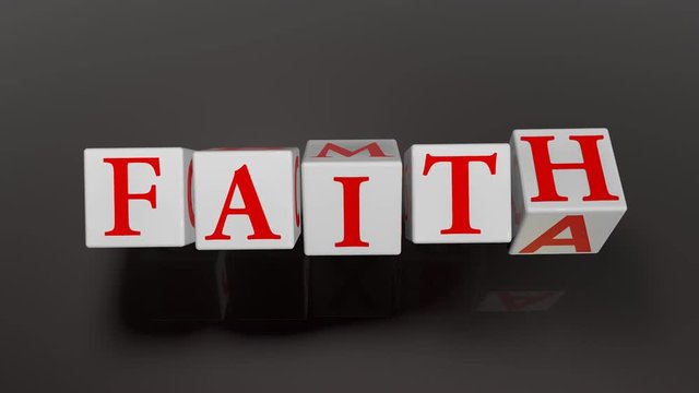 Faith word concept