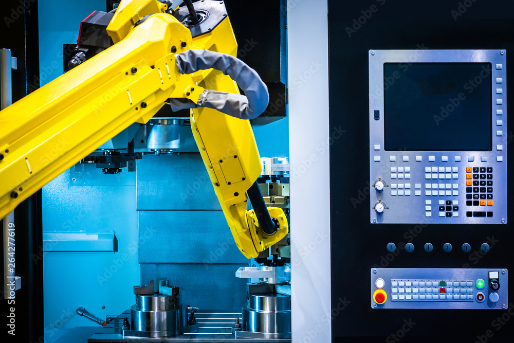 Poster welding robot manipulator. industrial welding robots are the manipulator handles the details. roboti