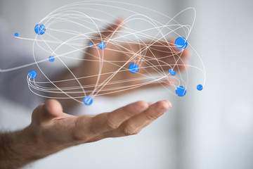 connection concept 3d networking tech