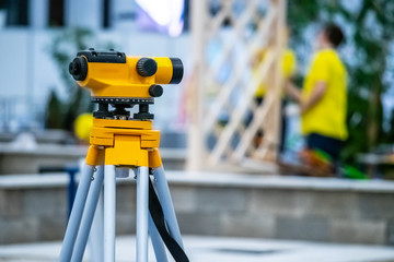 Optical level. Engineering-geological studies. Topographic survey. Topography. Geodesy. Theodolite...