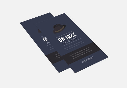 Jazz Themed Trifold Brochure Layout