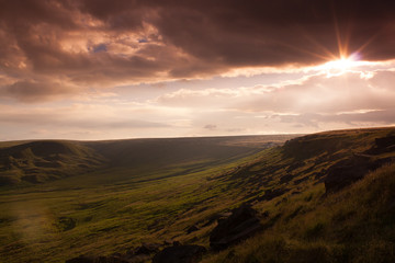 Obraz premium Marsden Moor Sunset