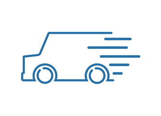 transport truck flat illustration