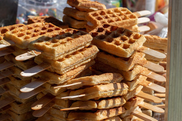 waffles on a stick, market