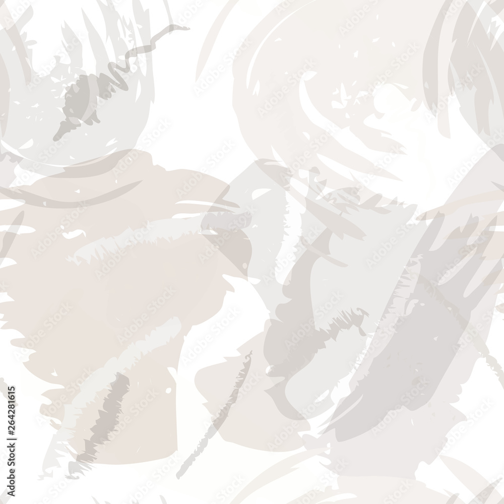 Poster abstract brush storkes, splatters and crayon marks background. vector seamless creative pattern with