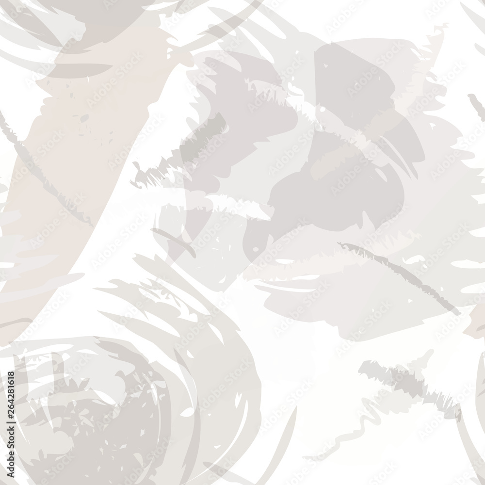 Poster abstract brush storkes, splatters and crayon marks background. vector seamless creative pattern with