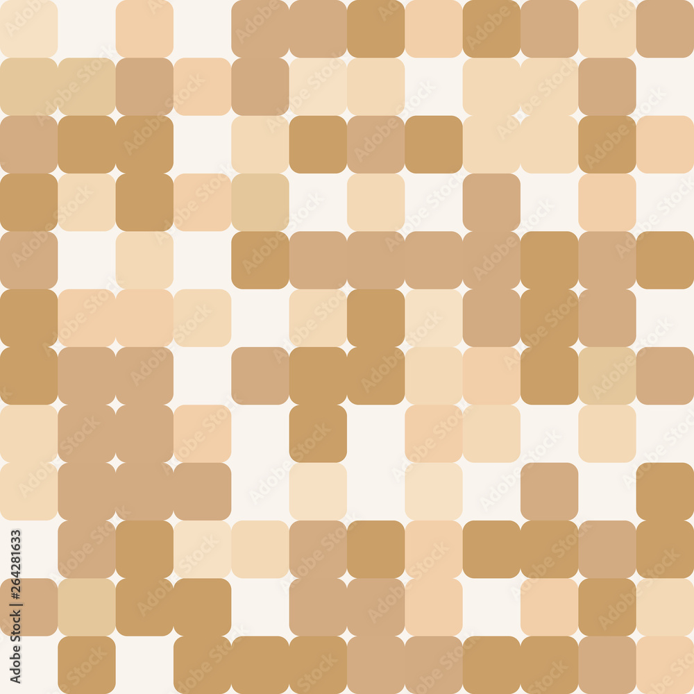 Poster Geometric shapes background. Squares mosaic seamless pattern . Vector geometric background.