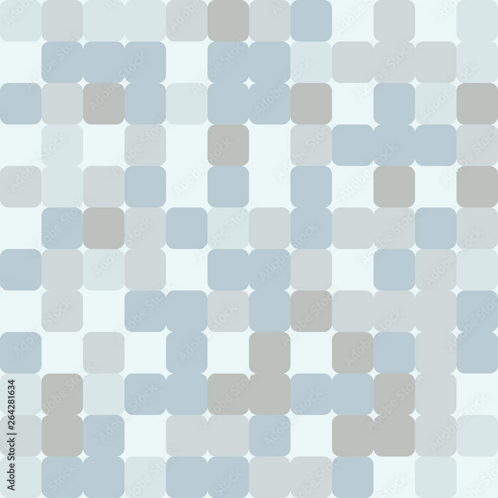 Poster Geometric shapes background. Squares mosaic seamless pattern . Vector geometric background.