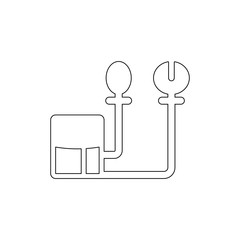 medical sphygmomanometer outline icon. Signs and symbols can be used for web, logo, mobile app, UI, UX