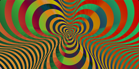 Abstract unique bright color background. Hypnotic trance texture. Trendy vibrant decorative illustration.