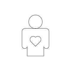 Fototapeta premium human health outline icon. Signs and symbols can be used for web, logo, mobile app, UI, UX